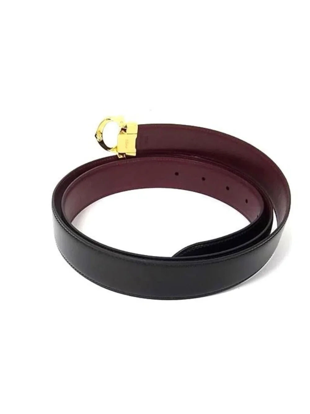 Cartier Must Line Leather Gold Belt Bordeaux